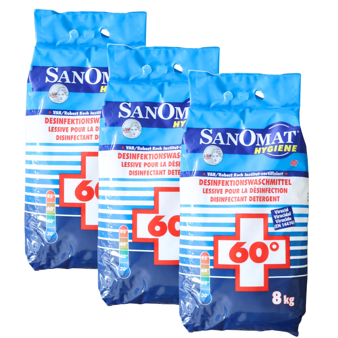 Sanomat Hygiene Voll- & Desinfektionswaschmittel im 8 kg Kunststoffsack