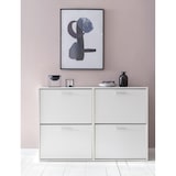 thumbnail of WOHNLING Schuhschrank WL5.829 Holz 120x81x24 cm Schuhregal Modern Schuhkipper