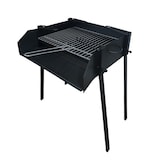 thumbnail of MF - Churrasqueira a Lenha Quadrada de 50x50 cm em Aço com Grelha de Aço Corrugado, 4 Pés de Apoio e Pintura Preta Anticalórica
