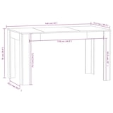 thumbnail of Tavolo da pranzo Grigio cemento 140x74,5x76 cm Truciolare Modello Helios Line