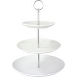 thumbnail of Etagere - Wit - Keramiek - 16x21x26cm - Drie Laags Rond