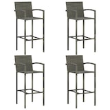 thumbnail of vidaXL 5-tlg. Gartenbar-Set Poly Rattan Grau