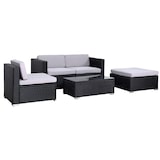 thumbnail of SVITA CALIFORNIA Polyrattan Lounge Rattan Set Sofa Garnitur Gartenmöbel Schwarz