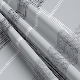 thumbnail of Baumwolle Bettwäsche 200x220 cm Gestreift Grau Anthrazit Wendeseite Streifen mit Reißverschluss