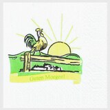 thumbnail of 400x Motivservietten "Guten Morgen" 24x24cm 1/4 -Falz 2-lagig