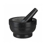 thumbnail of Relaxdays XXL Granit Mörser mit Stößel, robust, langlebig, Gewürze, Kräuter, Steinmörser, 5,6 kg, Ø 20 cm, 1l, schwarz