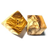 thumbnail of 2er Set Salz- und Pfefferstreuer WÜRFEL aus Olivenholz