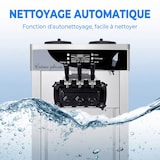 thumbnail of Leevot machine à glace italienne soft professionnelle BQL-928T - 1650W - 18-28L/h - 3 becs - modèle de comptoir - inox