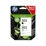 thumbnail of HP 303 Noir + Couleur Pack de 2 Cartouches D'ENCRE ORIGINALEES - 3YM92AE