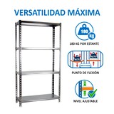 thumbnail of SimonRack Metallregal, 1500x1000x500 mm, 4 Ebenen, Metallboden, 180 kg Biegepunkt, Verzinkt - Simonclick