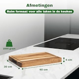 thumbnail of Bikolo® Snijplank - Serveerplank - Borrelplank - Serveerkanaal - Acaciahout