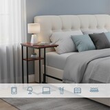 thumbnail of Relaxdays Beistelltisch, große u. kleine Ablage, HBT 60 x 40 x 30cm, Tisch für Couch & Bett, Metall & MDF, braun/schwarz