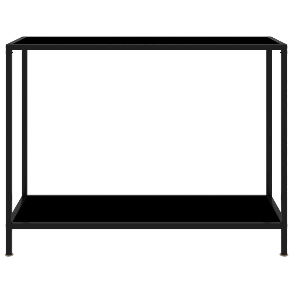 vidaXL Konsolentisch Schwarz 100x35x75 cm Hartglas