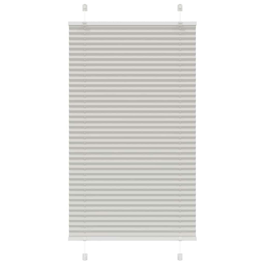 vidaXL Plissee Hellgrau 75x100 cm Stoffbreite 74,4 cm Polyester