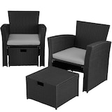 thumbnail of tectake Salon de jardin Modena 3+2+1 avec housse de protection - noir/gris - 404299
