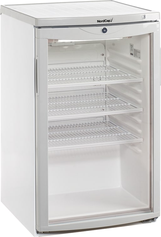 NORDCAP Glastürkühlschrank UKU 145 G, 115 Liter, weiß