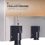 thumbnail of bümö office Kleiderschrank Holz abschließbar mit Spiegel, Büroschrank 80 cm breit in grau - Flur Schrank als Garderobe für Jacken, Taschen & Co. im