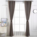 thumbnail of Intirilife 2-teiliges Raffhalter Set Gardinenklammer 40 x 3 cm in Schwarz - Vorhang Halter Halterung Deko