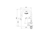 thumbnail of Franke Messing Hochdruck Armatur Active J mit Auszugsbrause Chrom