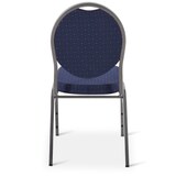 thumbnail of Stapelstuhl 6er-Set, Bankettstuhl stapelbar & gepolstert, Silber/Blau, robust, mit stabilem Stahlrahmen | Raburg Vienna