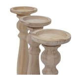 thumbnail of Décoshop26 - Lot de 3 bougeoirs design vintage hauteur 35 cm marron naturel 04_0007497