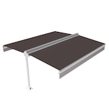 thumbnail of Store double pente Bayamo 5,37x2x3,00 M Intersun, Blanc, Manuel, toile Taupe