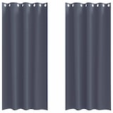 thumbnail of vidaXL Verdunkelungs-Vorhänge mit Ringen 2 pcs Anthrazit 245 x 140 cm