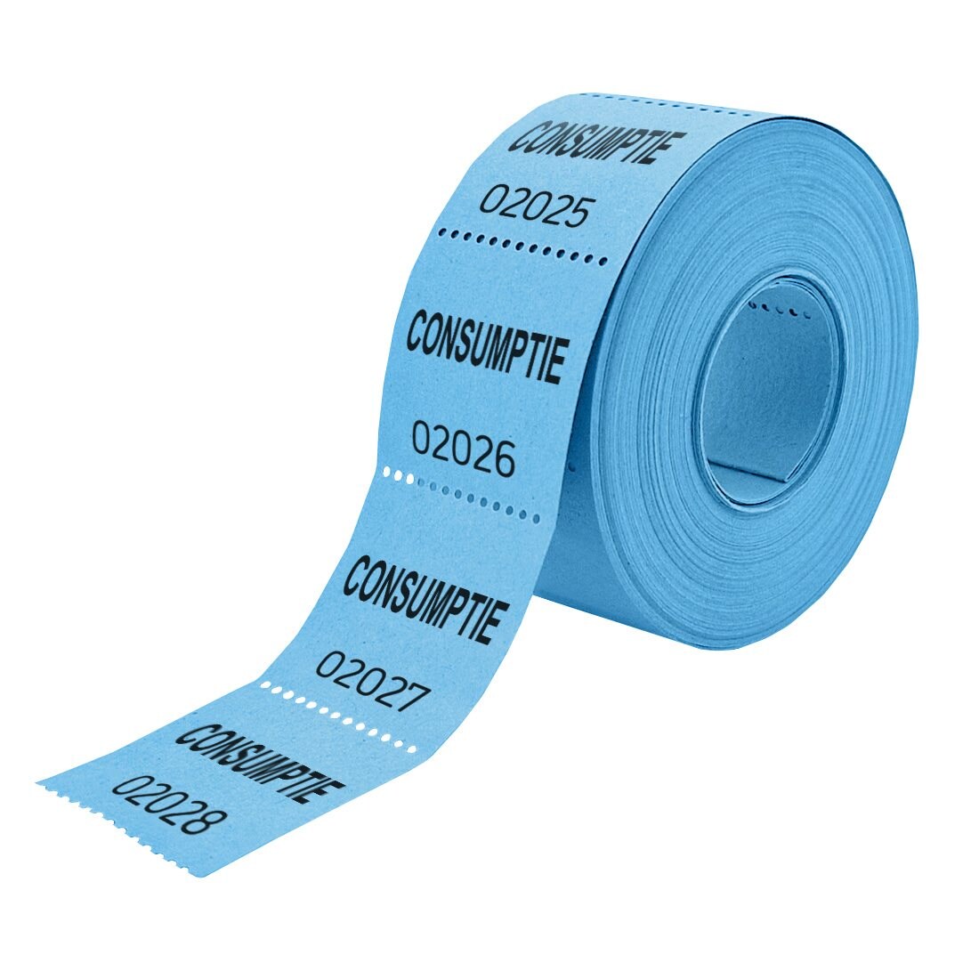 CombiCraft kleine consumptiebon op rol blauw - 5 rollen - 5x500 bonnen