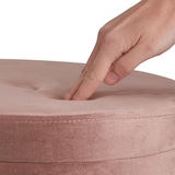 thumbnail of Sitzhocker Ava gepolstert in Samtoptik 300kg mit Stauraum