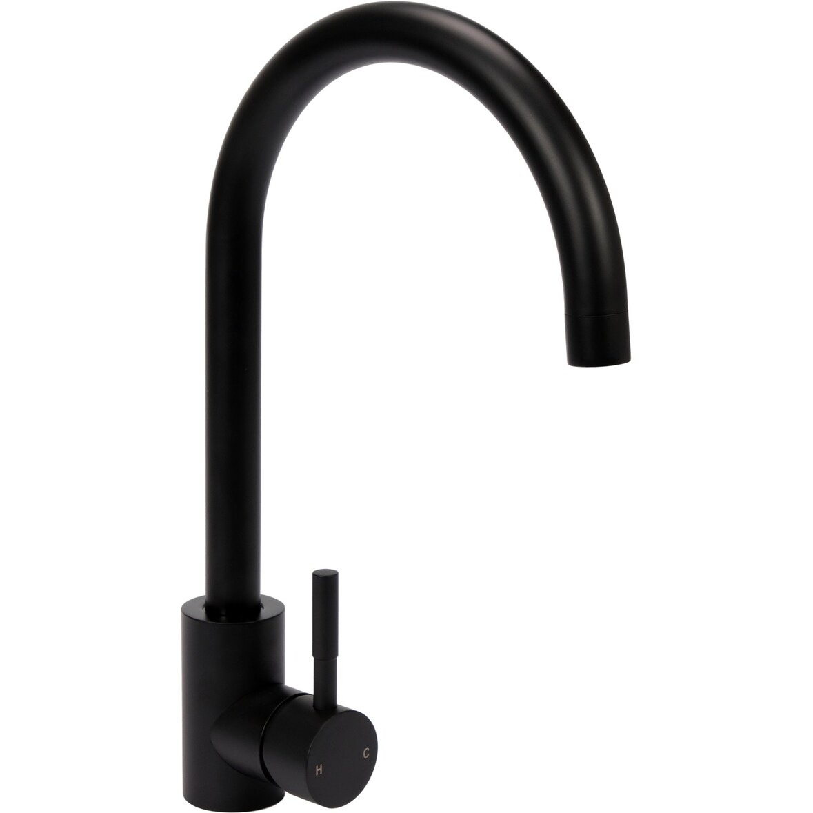 Küchenarmatur Steely, schwarz 26cm, Wasserhahn, Spültischarmatur, Mischbatterie