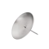 thumbnail of 4 Kerzenstecker, Kranzteller Silber matt 12 cm, mit abschraubbaren Dorn