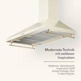 thumbnail of Klarstein Victoria 90 Dunstabzugshaube 90cm Retro-Design 644,5m³/h 2 LED-Lampen Vintage-Creme