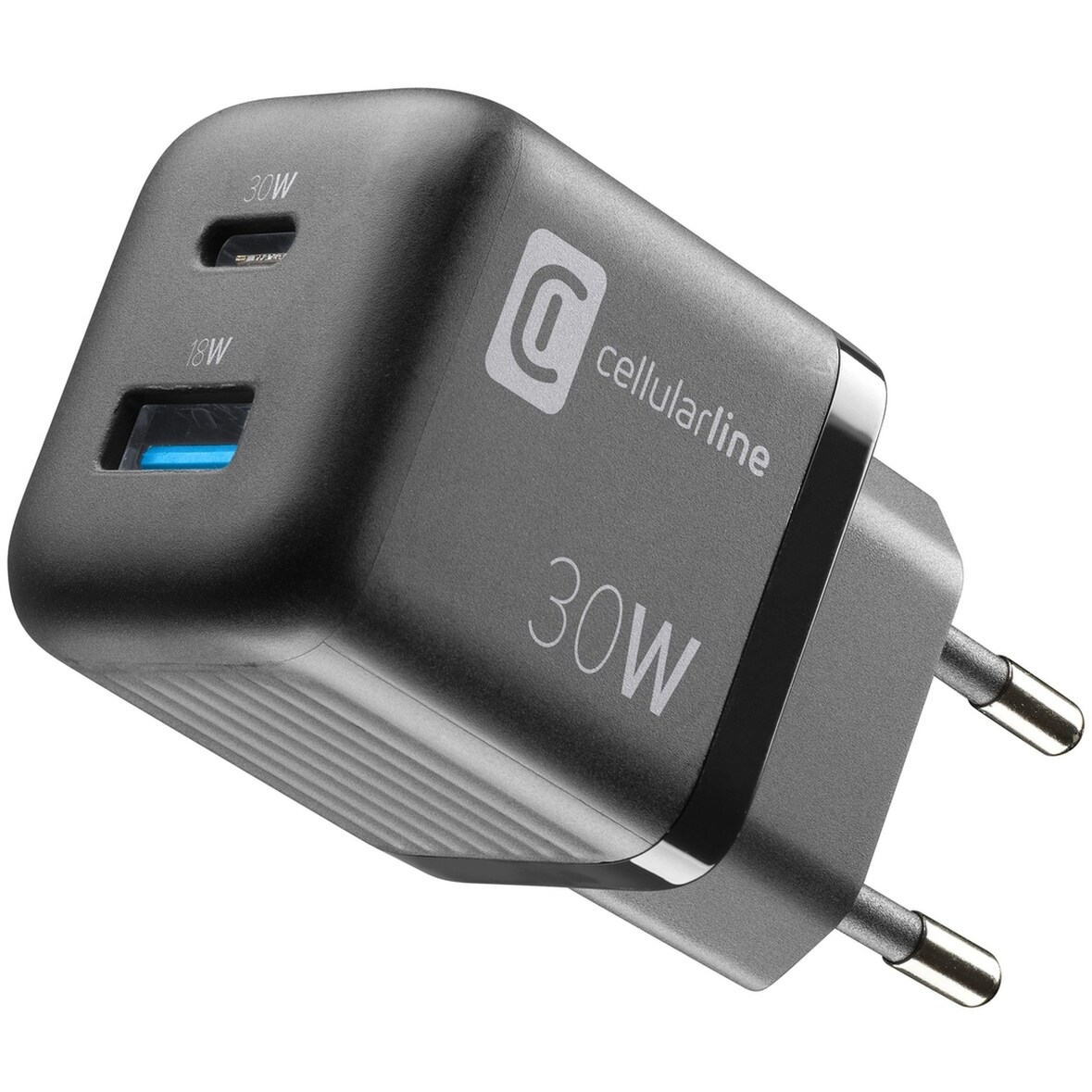 Cellularline USB Charger Multipower Micro 30W GaN 2 Ports PD B