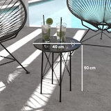 thumbnail of Outsunny-Gartentisch-Ø40 x 50H cm-Schwarz