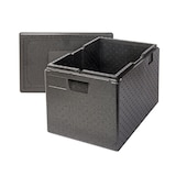 thumbnail of Thermo Future BoxGN 1/1 Premium, Caja aislante negra con tapa, 337 mm de profundidad, 61 litros, EPP robusto y duradero, extra alta