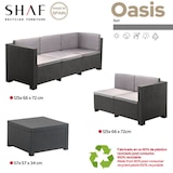 thumbnail of SHAF - Set de Muebles de Jardín y Terraza Oasis Color Grafito Tres Piezas: Sofá Canapé 3 y 2 Plazas y Mesa de Centro con Almacenaje