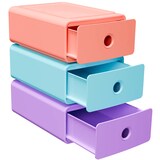 thumbnail of Exacompta 315707D 3x Ablagemodul Tiny Box, 1 Schublade, Kollektion Candy Tidy Farben sortiert