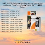 thumbnail of D&C 405XXL Schwarz Druckerpatrone kompatibel mit Epson WorkForce Pro WF-3830 DWTF - 2200 Seiten