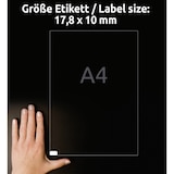 thumbnail of Avery Zweckform L4730REV-25 Universal-Etiketten, ablösbar, A4, 17,8 x 10 mm, 30 Bogen/8.100 Etiketten, weiß