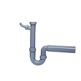 thumbnail of ECO SAVE Siphon Küchenspüle, Abfluss für Spüle Küche aus recyceltem Kunststoff, mit Anschluss für Geschirrspüler