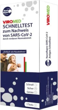 Antigen Schnelltest NanoRepro (Viromed) - für Laien, vorderer Nasenbereich - 5 Stk.