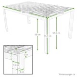 thumbnail of Garten-Esstisch, Kunststoff in Schiefer-Grau, 160 x 90 cm, Gestell Alu Schiefer-Grau, 74,5 cm Höhe, rechteckiger Outdoor-Tisch, Raburg Jerry XL