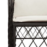 thumbnail of vidaXL 3-tlg. Bistro-Set mit Kissen Schwarz Poly Rattan