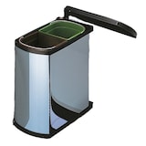 thumbnail of Hailo Abfallsammler 3416101 MF Swing bs Duo 16 Liter Edelstahl schwarz