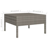 thumbnail of vidaXL 10-delige tuin loungeset met kussens poly rattan grijs