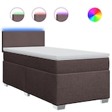 thumbnail of vidaXL Boxspringbett mit Matratze Dunkelbraun 90x200 cm Stoff