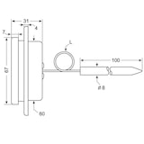 thumbnail of Giemme Spoleto - Termómetro profissional em aço inoxidável para fornos a lenha e barbecue 0-500 °C