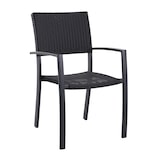 thumbnail of METRO PROFESSIONAL Gastro Armlehnstuhl stapelbar Balsario, Alu/Polyrattan, schwarz