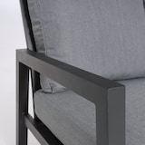 thumbnail of Sofá de jardin esquinero, Aluminio reforzado color antracita, 4 plazas, Cojines color gris