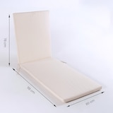 thumbnail of Pack 2 cojines para tumbona de exterior color beige, Tamaño 196x60x5 cm, Repelente al agua, Desenfundable